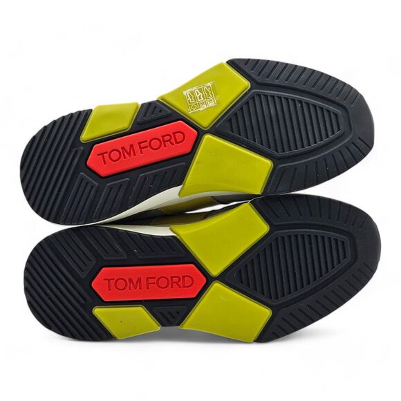 Tom Ford Jagga Leather-Trimmed Suede and Mesh Sneakers in 6 $990 - Picture 6 of 11